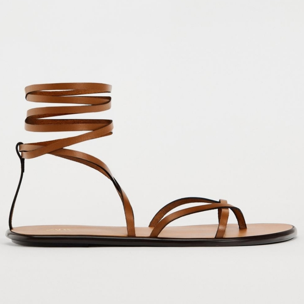 Zara Brown Strappy Sandals